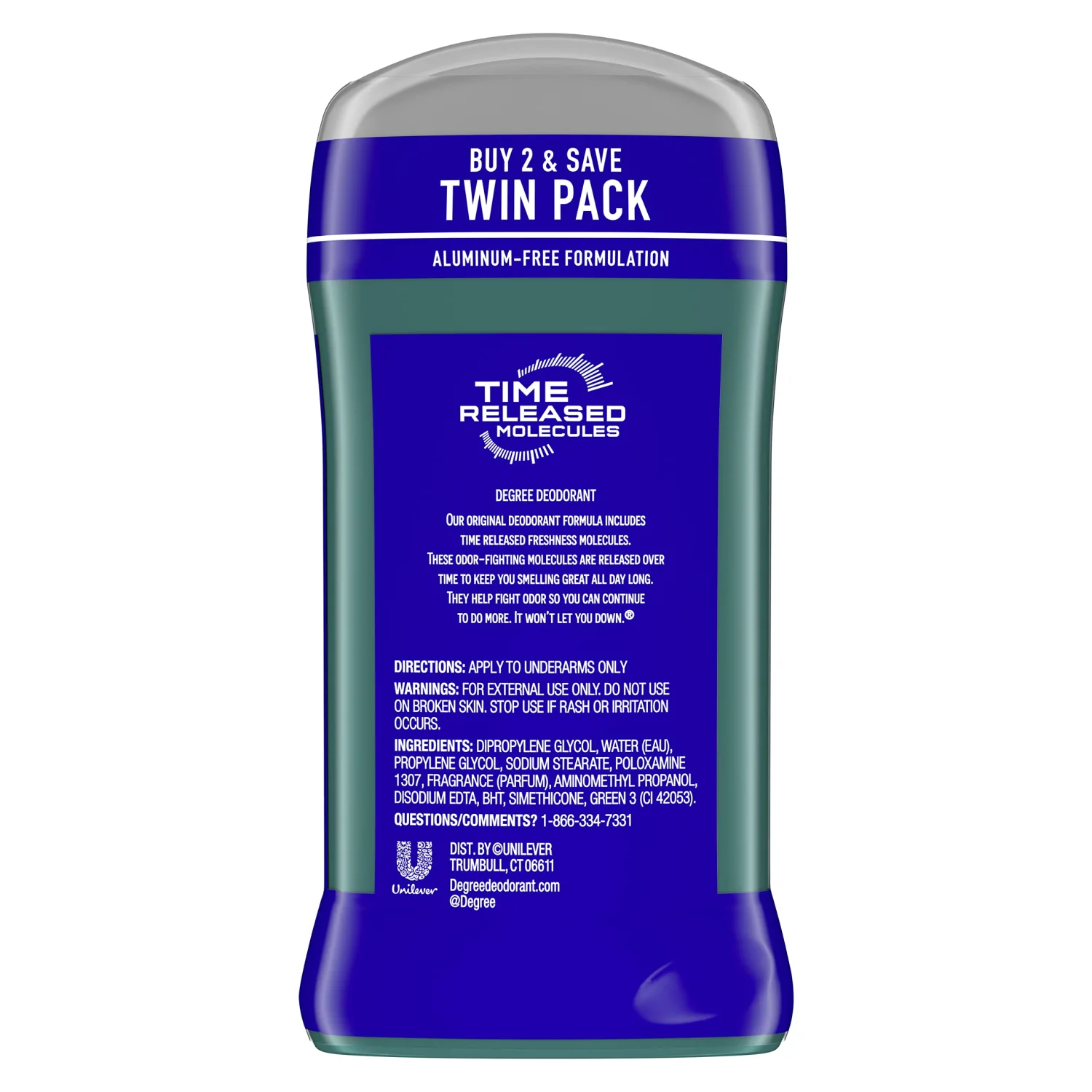 Degree Men Original Deodorant 48-Hour Odor Protection Arctic Edge Deodorant For Men 3 oz, Twin Pack