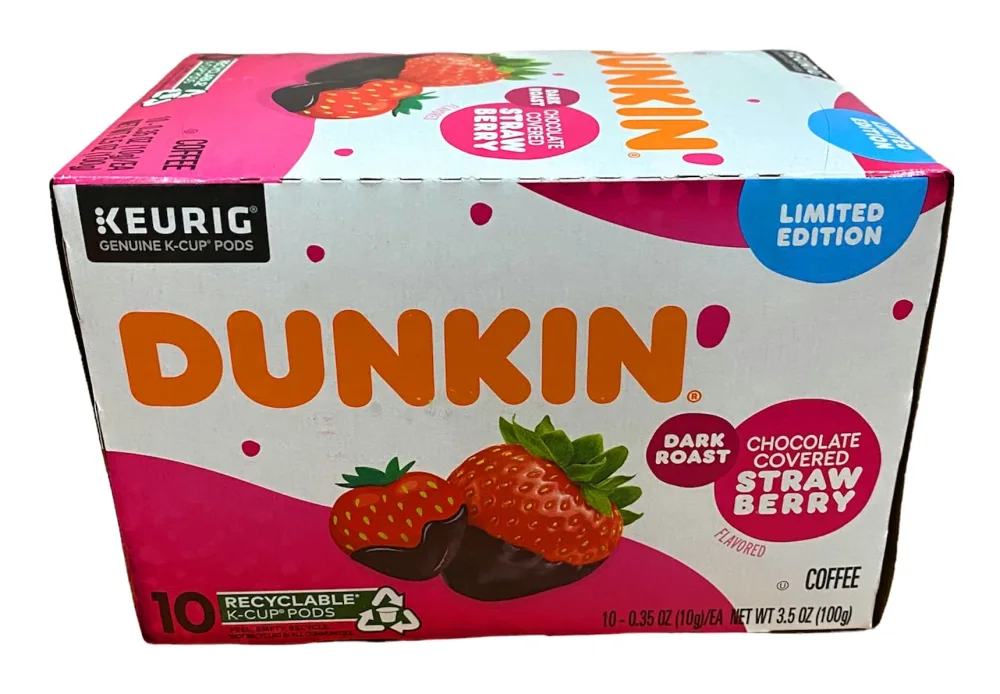 Dunkin’ Chocolate Covered Strawberry Ground Coffee, Keurig K-Cup Pods, 10 Count (Pack of 1)