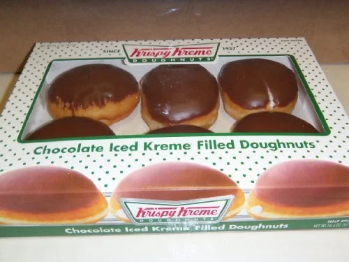 Krispy Kreme 6 Count Chocolate Iced Creme Filled Doughnuts Pack of 2 by Krispy Kreme