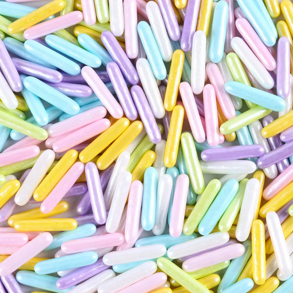 Sprinkles for Cake Decorating 4.2 Ounce Edible Sprinkles for Cookie Decorating, Cupcake Topper, Ice Cream, Candy, Chocolate, Parties (sugar rods)