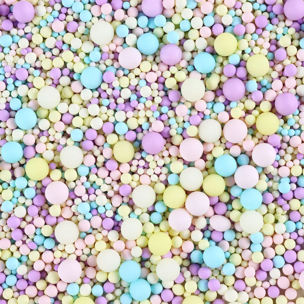 Sprinkles for Cake Decorating 4.2 Ounce Sugar Pearls Mixing Sizes, Edible Sprinkles for Cookie Decorations, Cupcake Topper, Ice Cream, Candy, Chocolate, Parties