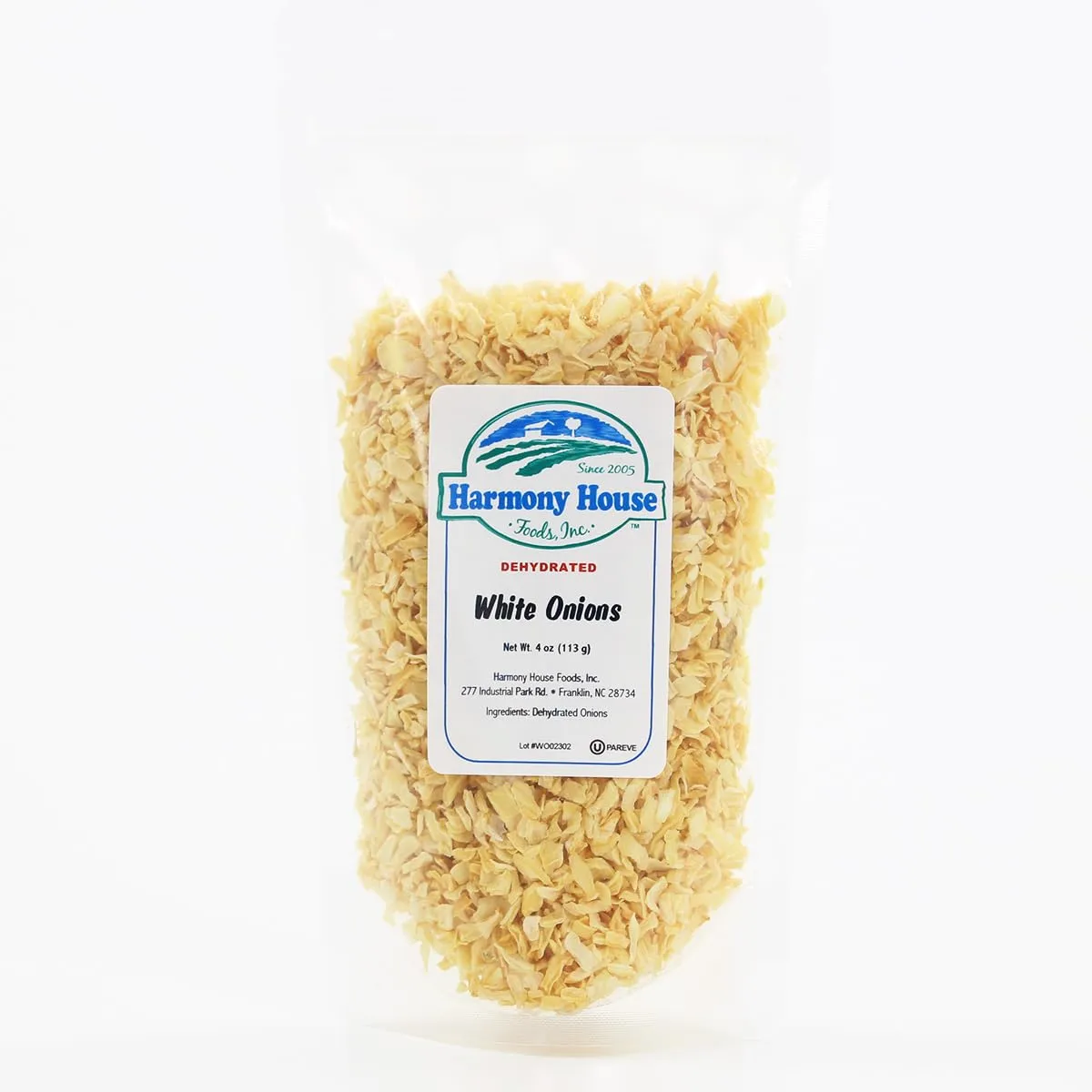 Harmony House Dried Onions, Chopped – Dehydrated Vegetables For Cooking, Camping, Emergency Supply and More (4 oz, Zip Pouch)