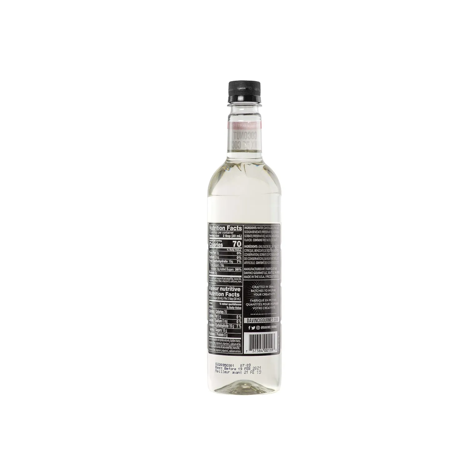 DaVinci Gourmet Classic Coconut Syrup, 25.4 Fluid Ounces (Pack of 1)