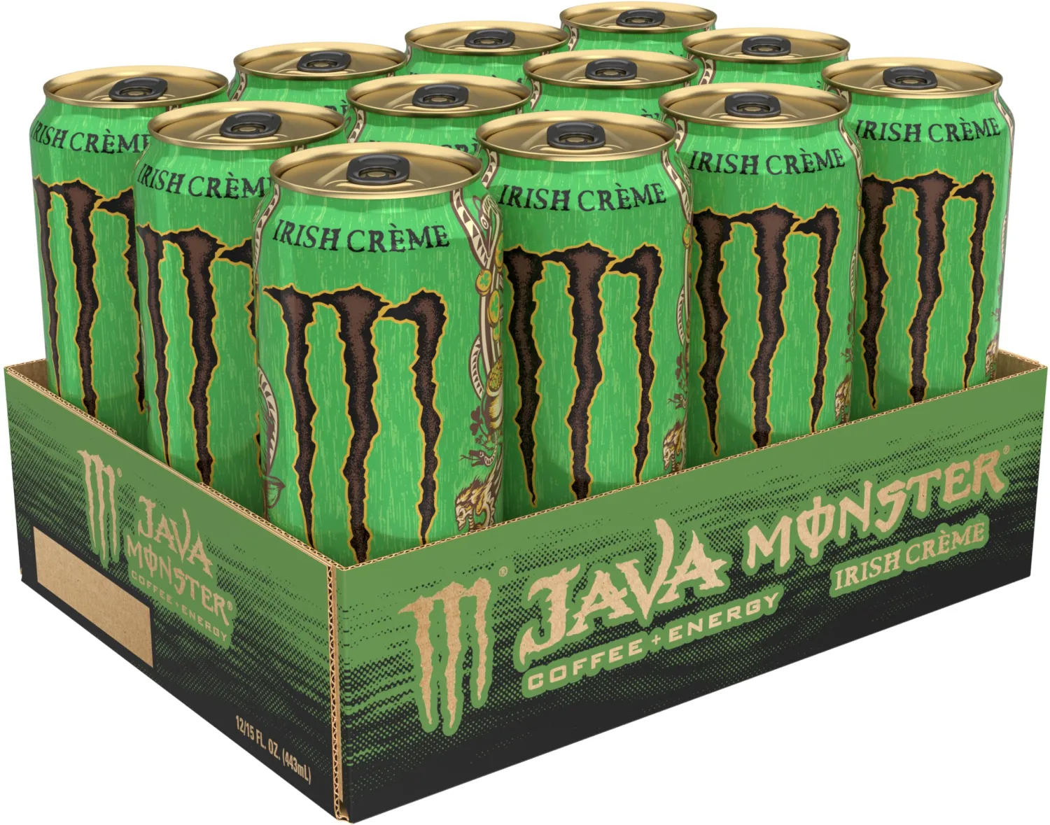 Java Monster Irish Creme, Coffee + Energy Drink, 15 Ounce (Pack of 12)