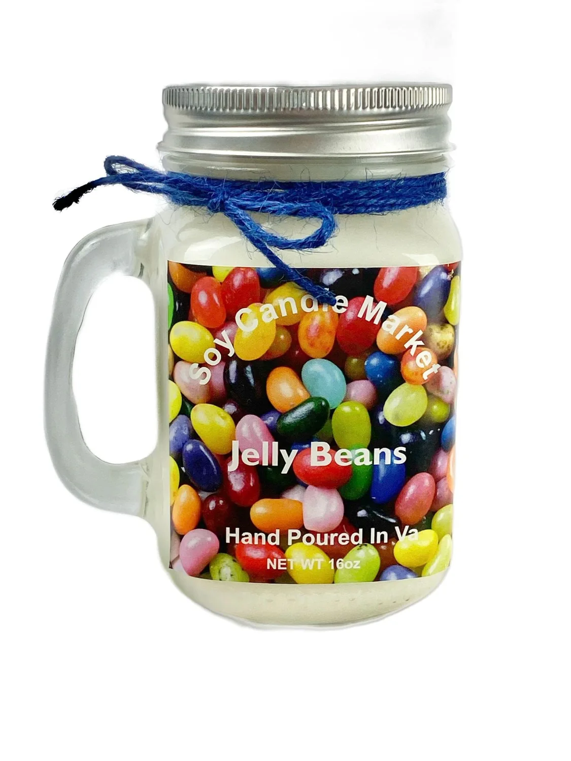 Soy Scented Candles | Handmade & Highly Aromatic Candles Burns Upto 85 Hours in Glass Jar - Perfect for Home Decor, Wedding, Birthday, Dinner (Jelly Beans, 12 oz)