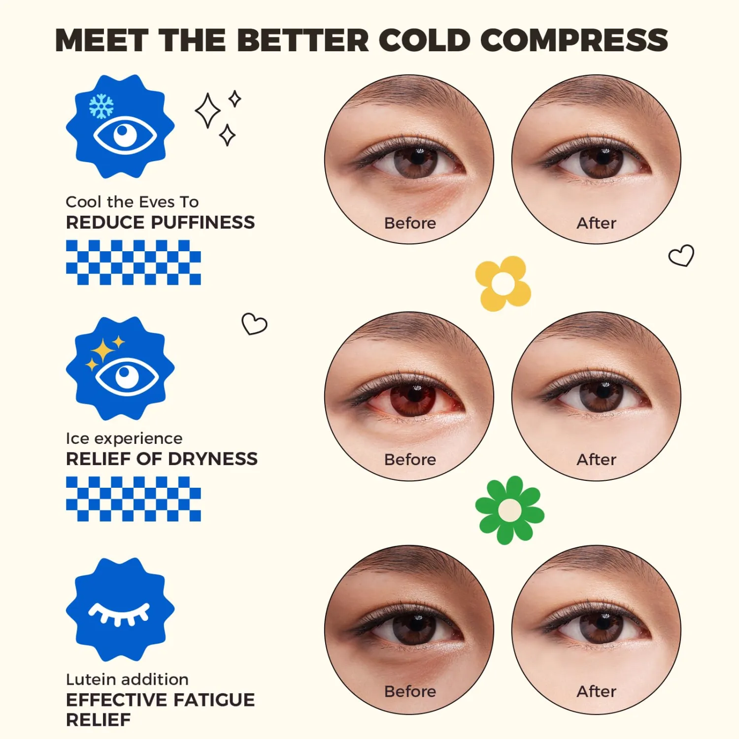 20 Pairs Cooling Eye Pads, Effectively Relieves Eye Strain & Dry Eye Syndrome. Lutein & Amaranth Extract Perfect for Tired Eyes, Office Eye Relief & Refresh, Safe Ingredients for kids & Pregnant Women
