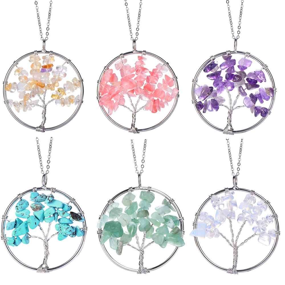 Hand Winding Tree Of Life Pendant Lucky Tree Jewelry