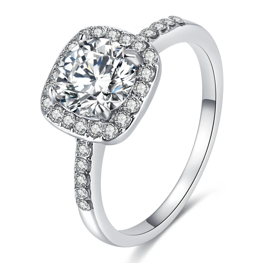 Hearts And Arrows Simulated Diamond Engagement Ring