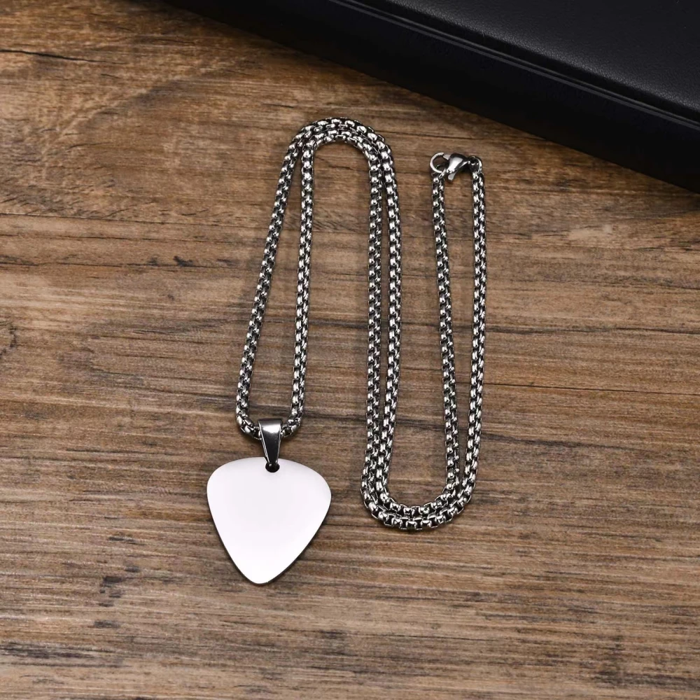 Guitar Pick Necklace Love Pendant