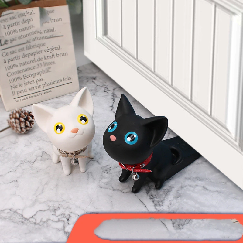 Door Handle Punch-free Door Stop Cute Cat Door Stopper Anti-collision