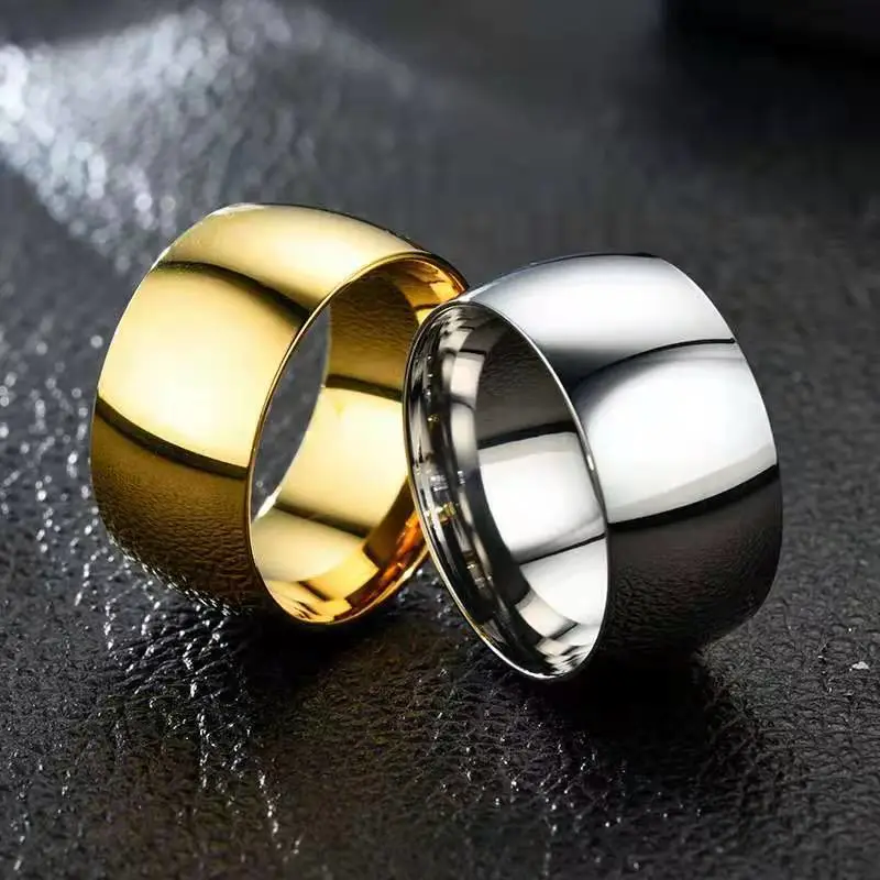 12mm Inner And Outer  Stainless Steel Ring For Men