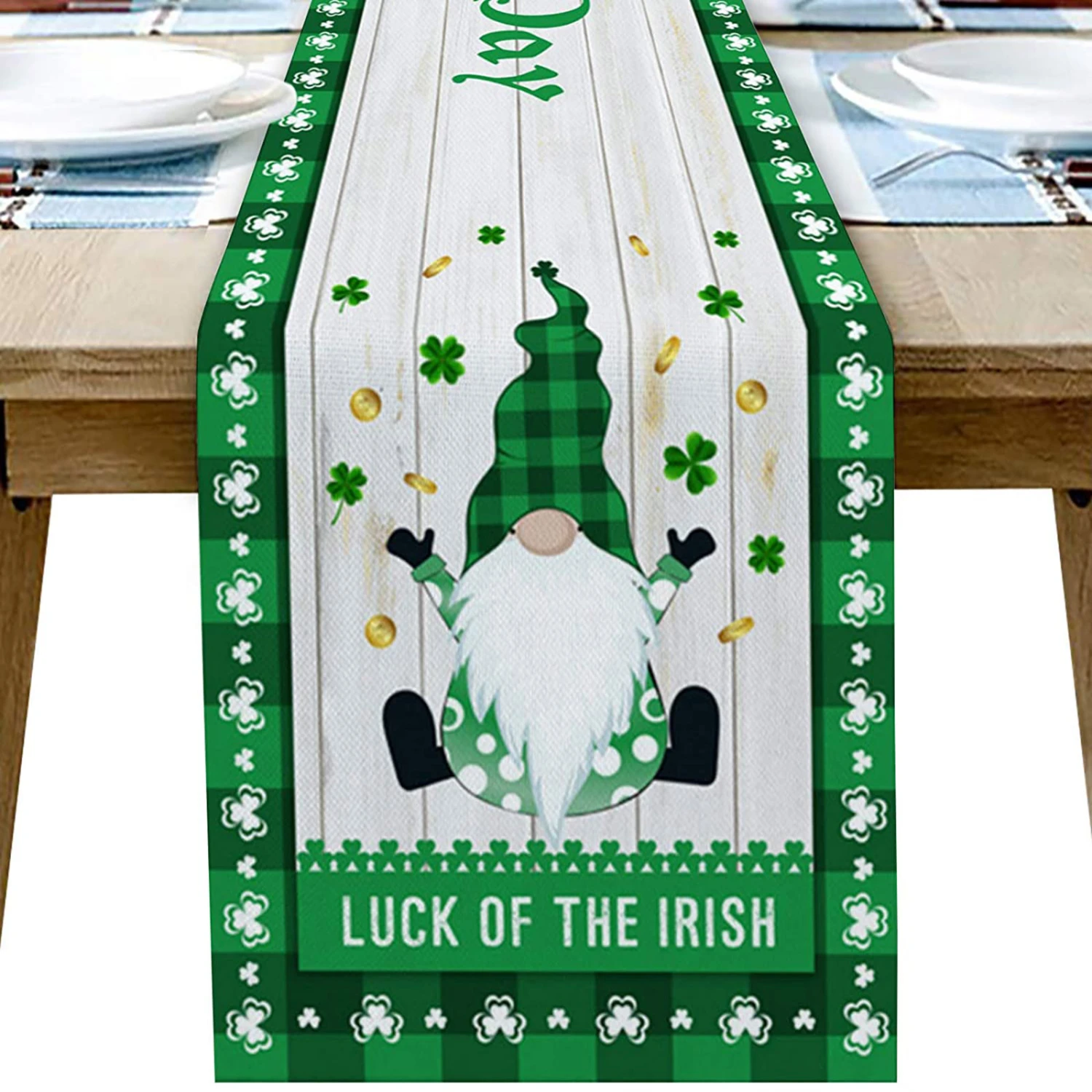 St.Patrick's Day Cotton Linen Table Flag European Style