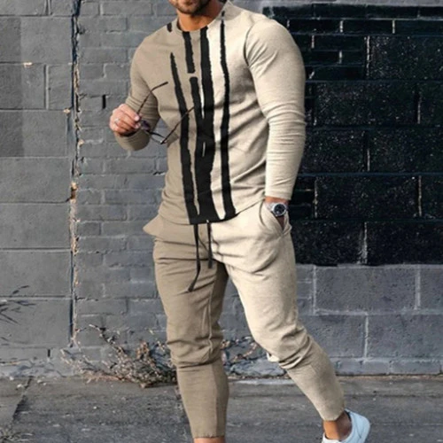 Spring And Autumn Men's Sport Suit Youth Long Sleeve Trousers