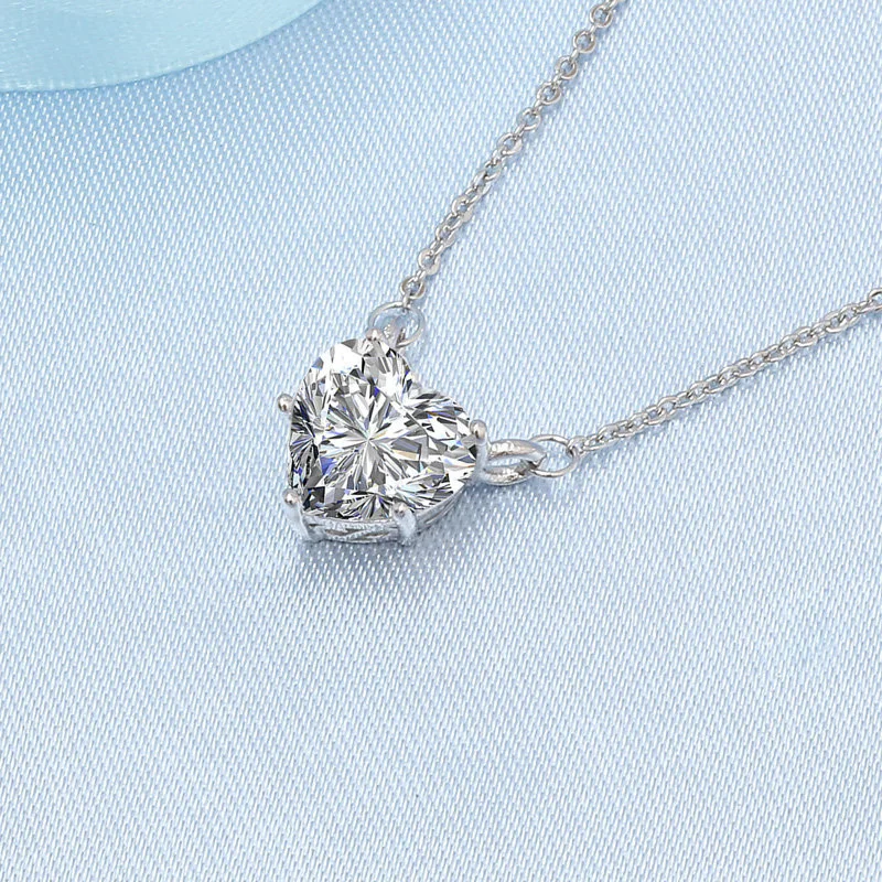 Pendant Moissanite Necklace Clavicle Chain
