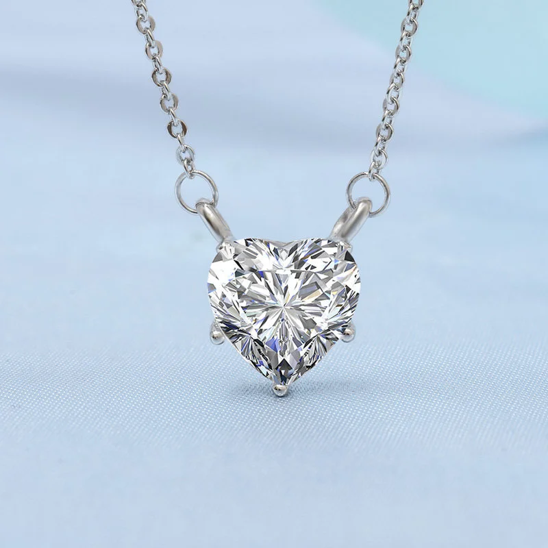 Pendant Moissanite Necklace Clavicle Chain