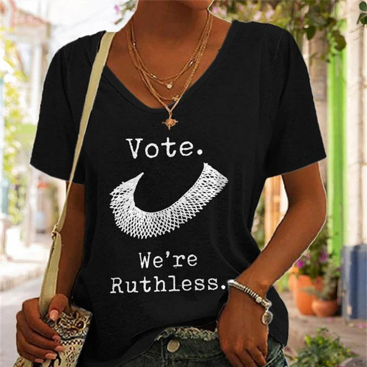 3D Printing Personality Printing Loose Women's T Shirt Top