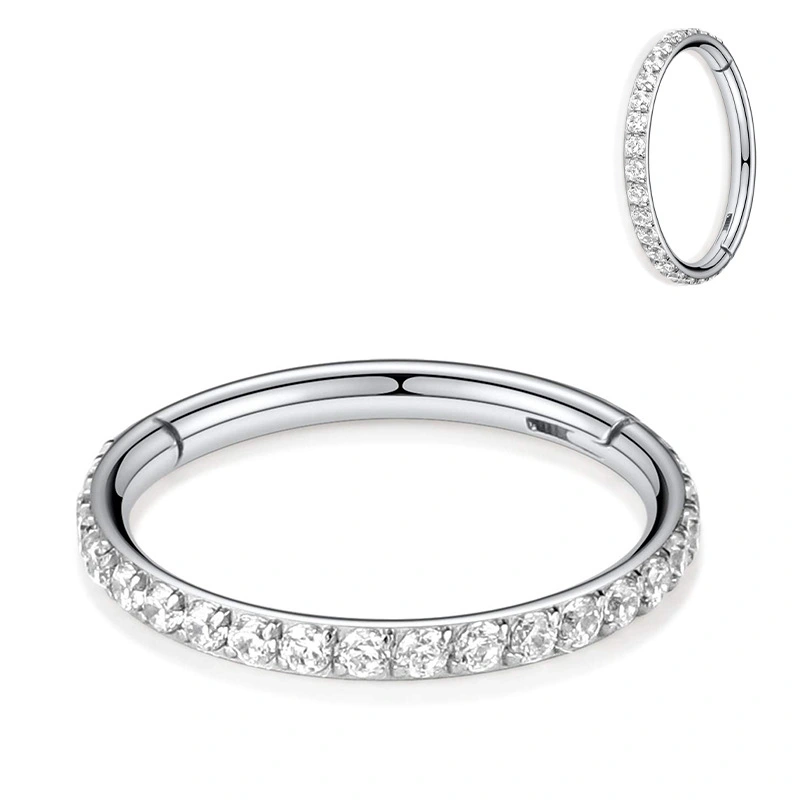 Fashion Stainless Steel Diamond Nose Ring Jewelry For Men And Women