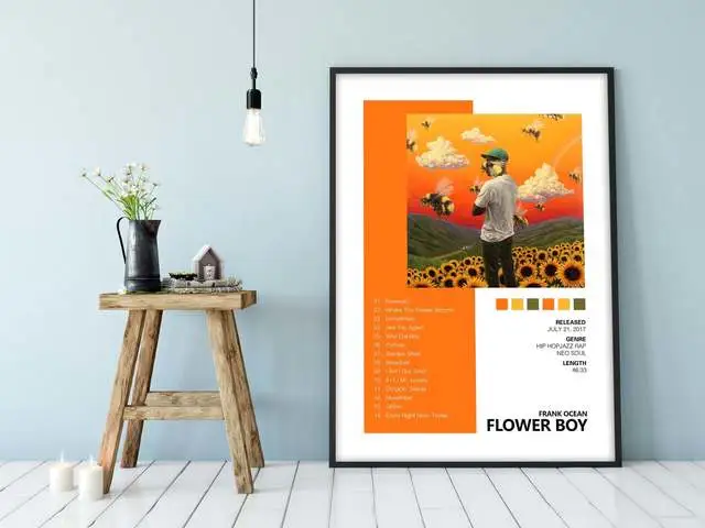 Flower Girl Modern Style Album Poster Canvas Painting