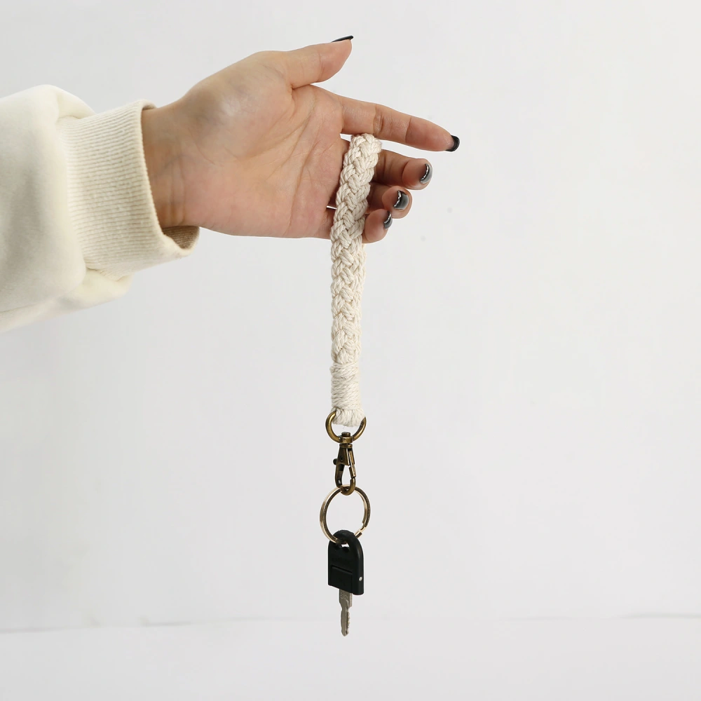 Country Style Cotton Rope Bracelet Key Ring