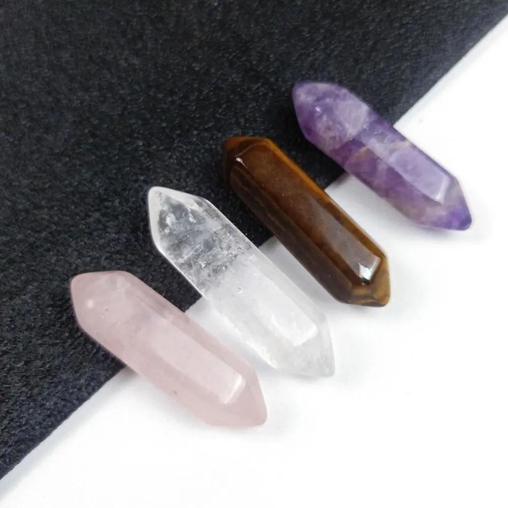 1pc White Clear Quartz Crystal Stones Wand Point Tower