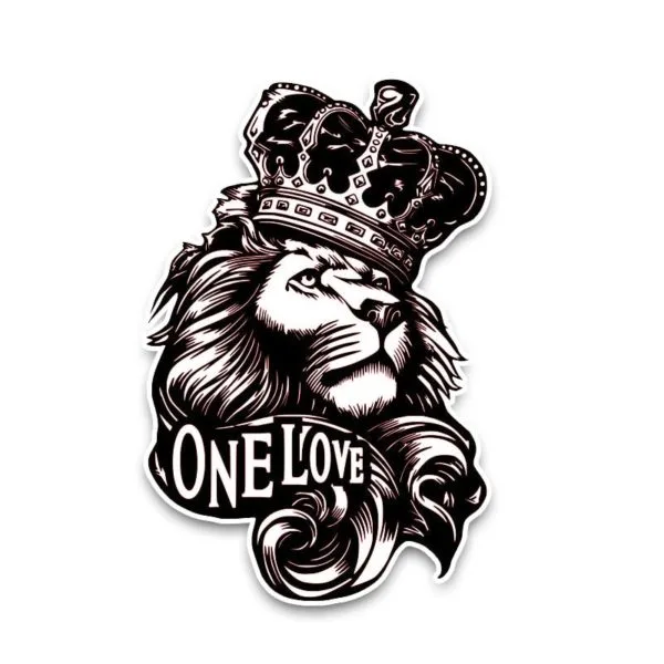 New One Lion Love Crown Graphic Car Body Sticker Color Difference Car Reflective Car Stickers