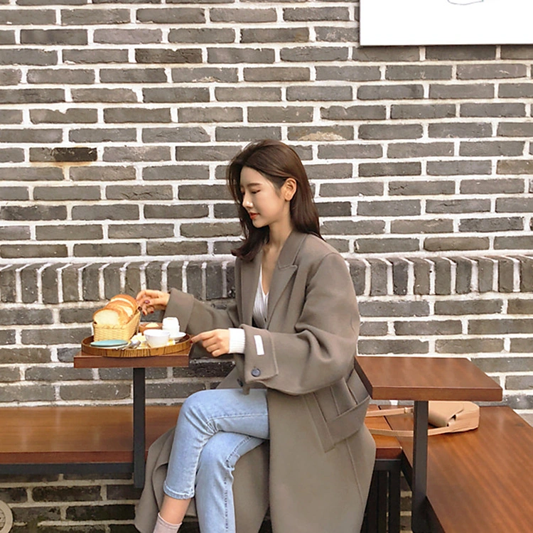 Korean Style Young Off-season Woolen High-end Coat