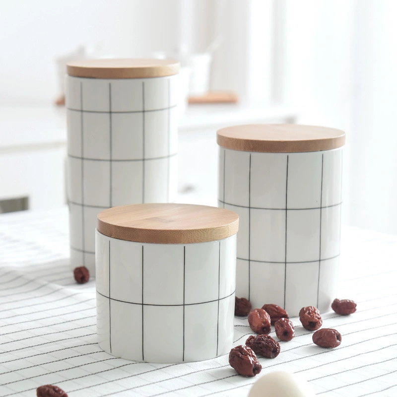 Stylish Round Heat-resistant Ceramic Airtight Jar