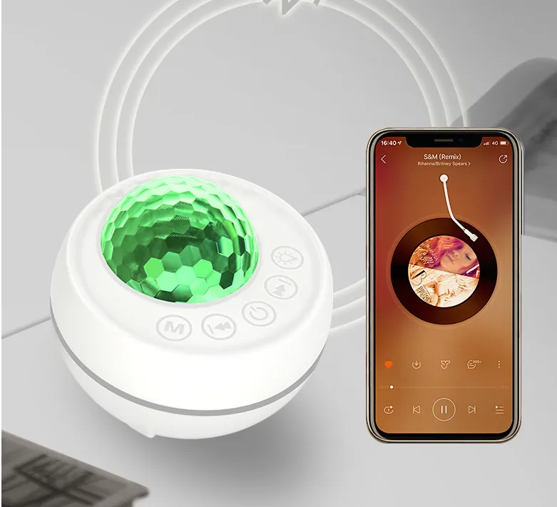 Bathroom Magic Sound Light Swimming Pool Outdoor Small Magic Ball Atmosphere Light Bluetooth Waterproof Speaker Music Voice Control Stage Small Audio