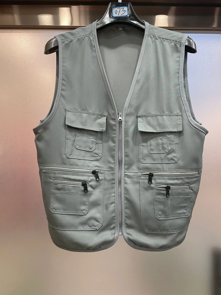 Men's And Women's Polyester-cotton Multi-pocket Vest