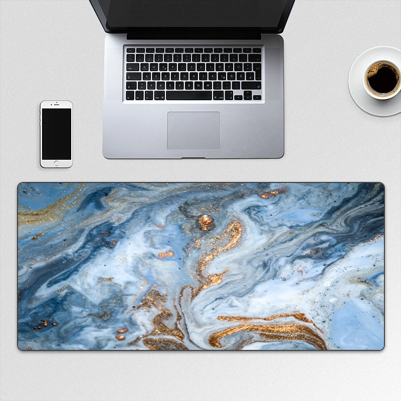 Abstract Marble Mouse Pad Thickened Overlock Large Simple