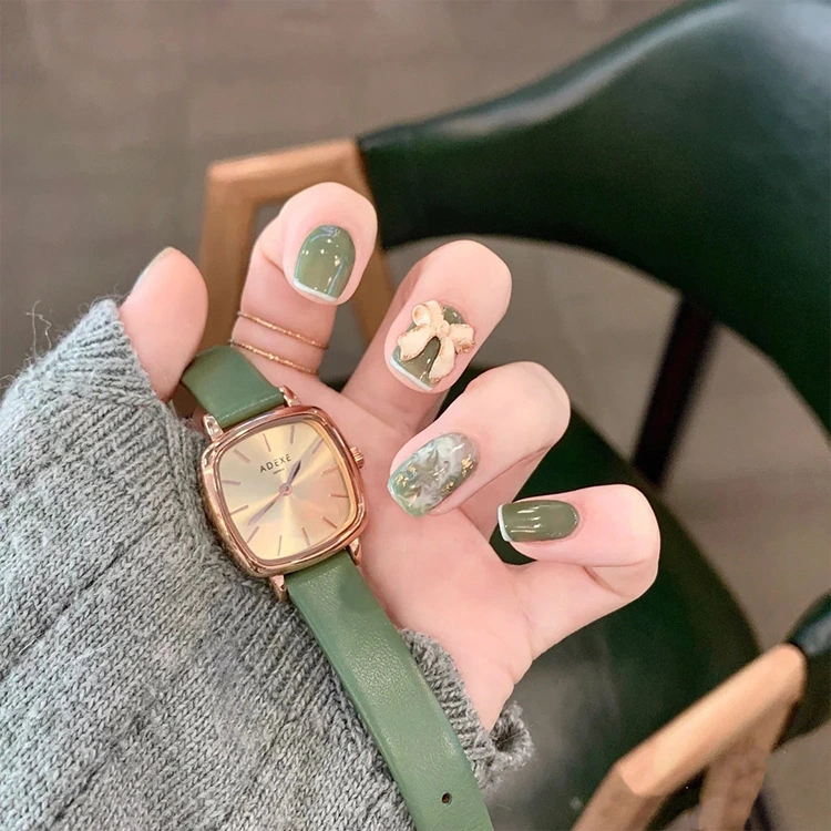 Finished Nail Manicure With Bow Knot Wearing Nails