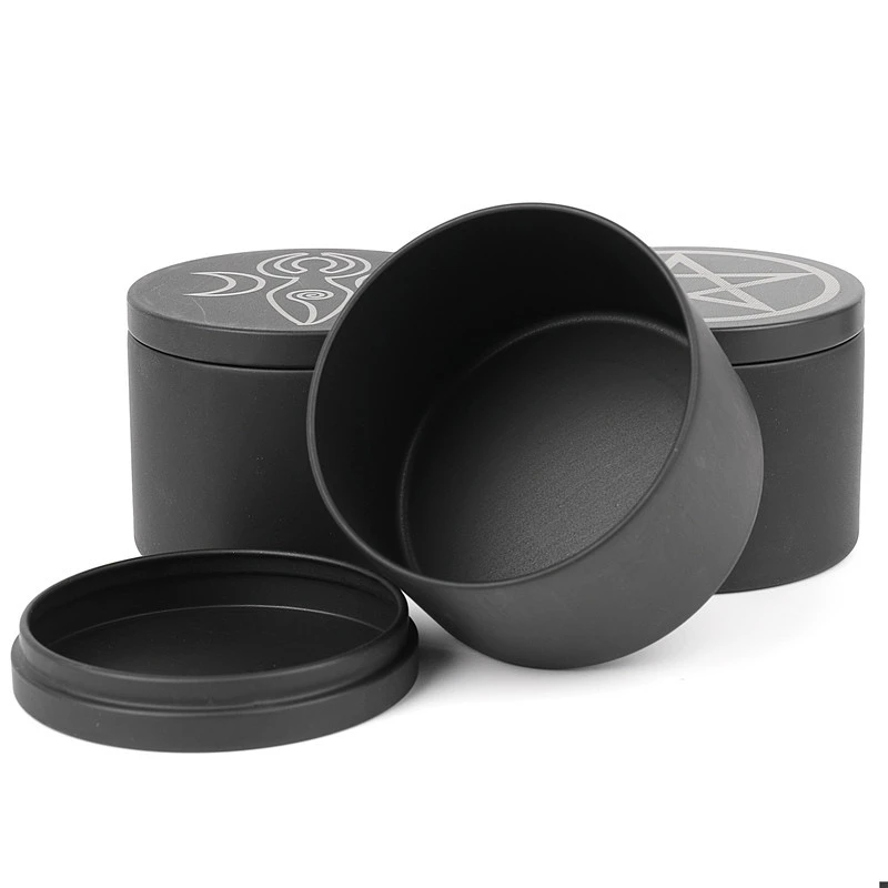 Patterned Tea Tins Cosmetics Box Candle Tins Aromatherapy Candy Small