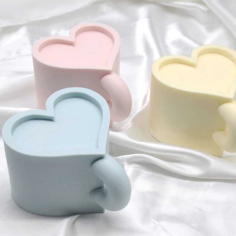 Aromatherapy Heart Mug Candle Silicone Mold