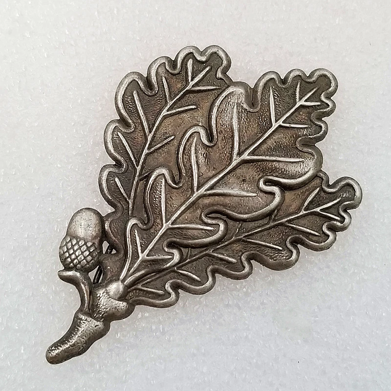 Antique Oak Leaf Craft Silver Plated Medal