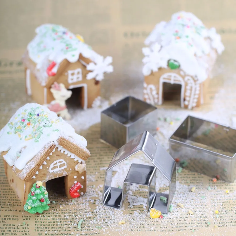 Christmas Mini House Stainless Steel Mould