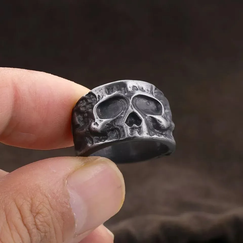 European And American Punk Style Retro Funny Skull Ring