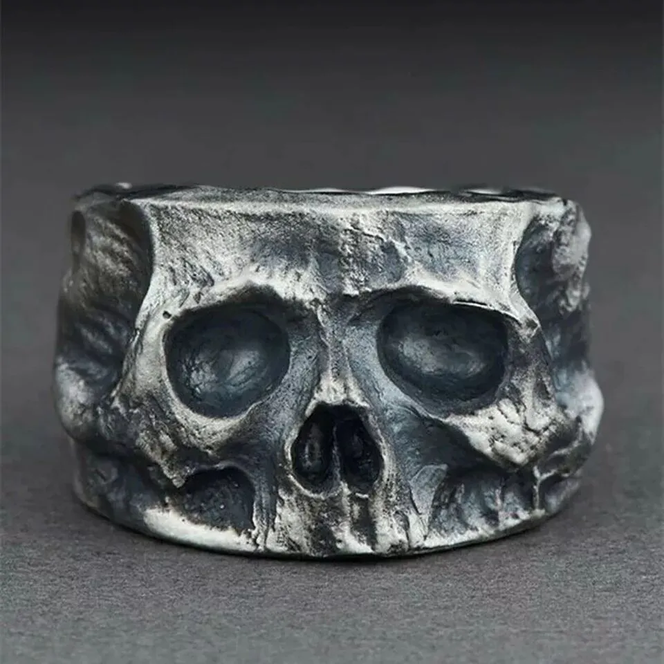 European And American Punk Style Retro Funny Skull Ring