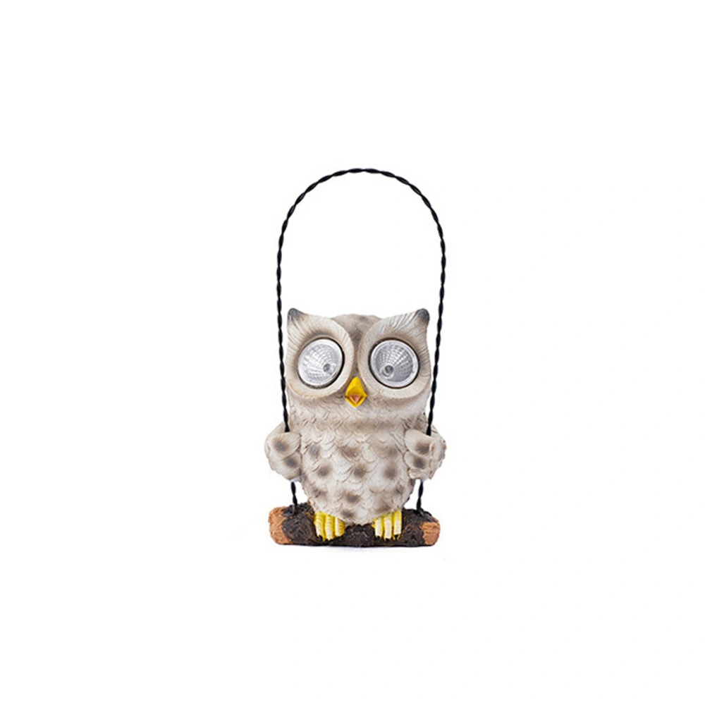 Solar Power Owl Light Hanging Pendant Outdoor Animal Lamp for Garden