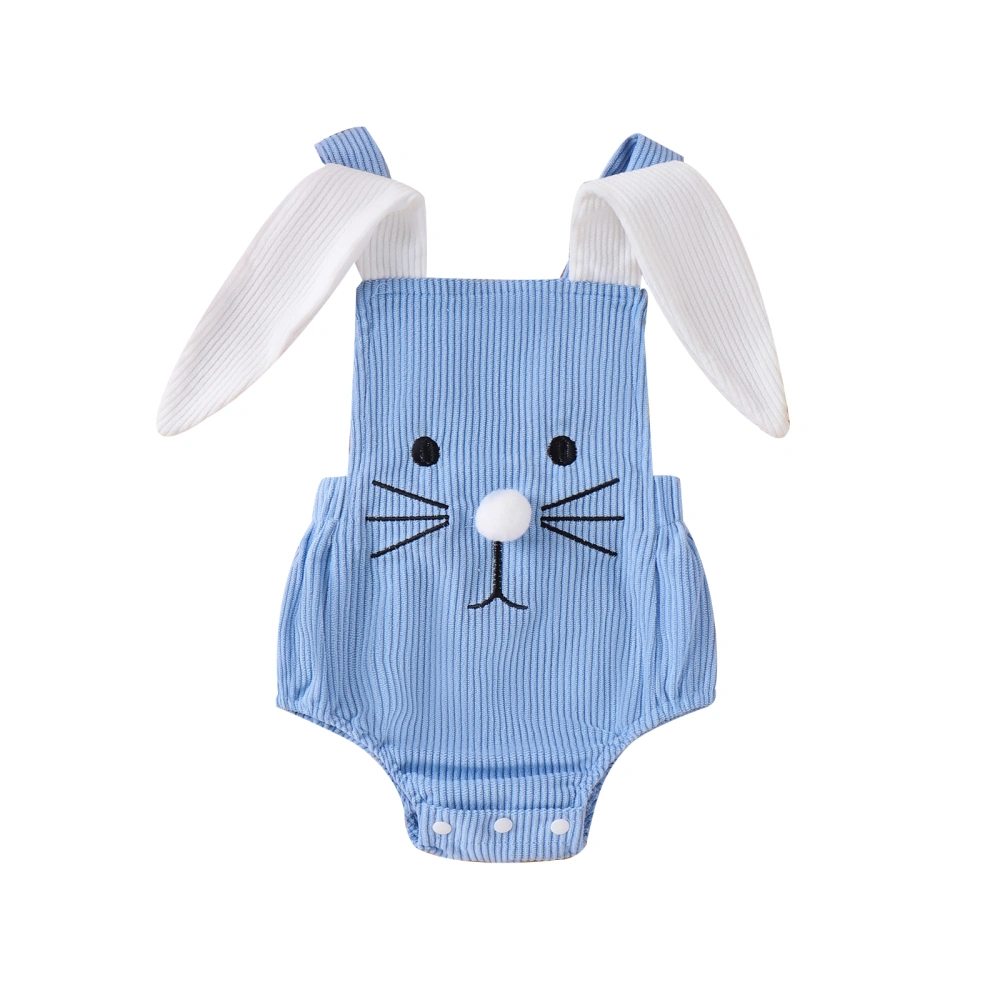 Baby Girls Boys Rompers Rabbit Embroidery Bunny Ears Bodysuits