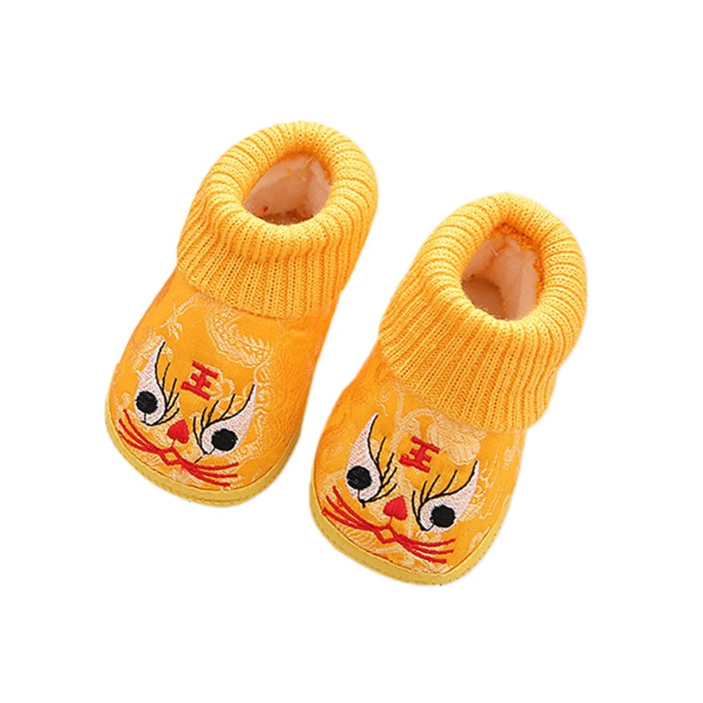 Baby Flats, Soft Embroidery Tiger Non-slip New Year Toddler Shoes