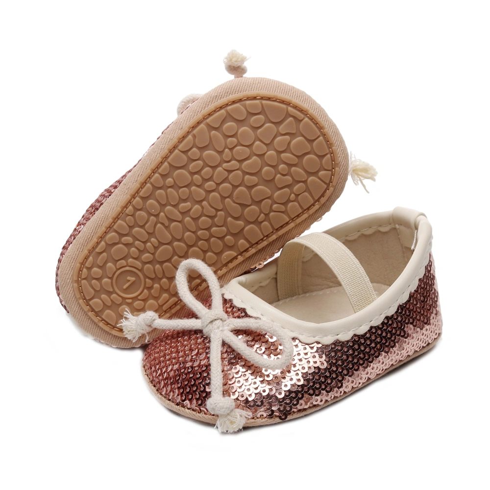 Girls Princess Shoes Bowknot Sequin Soft Sole Non-Slip Sweet Shoes