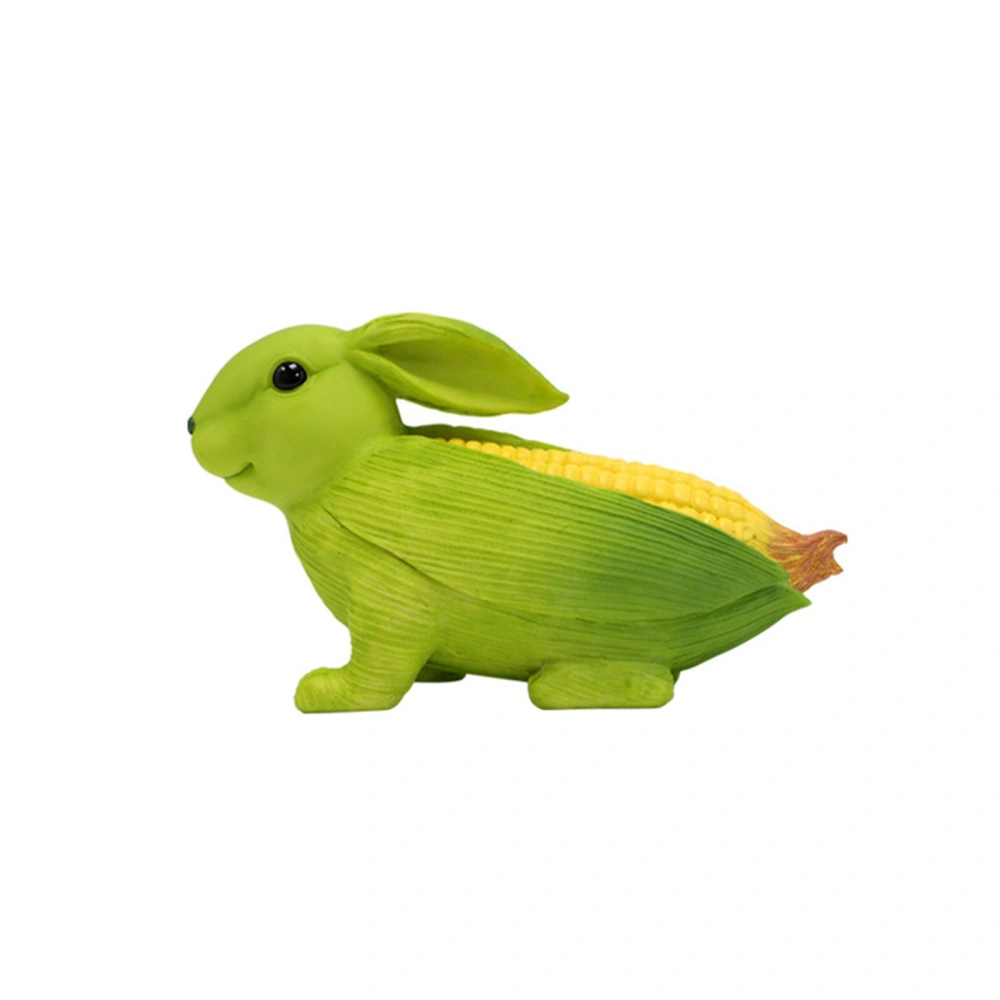 Bunny Garden Statues Funny Corn Rabbit Figurines Outdoor Sculptures