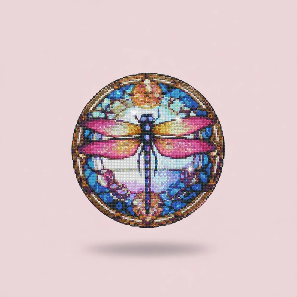 5D DIY Diamond Painting Kit Dragonfly Full Drill Painting Art Kit