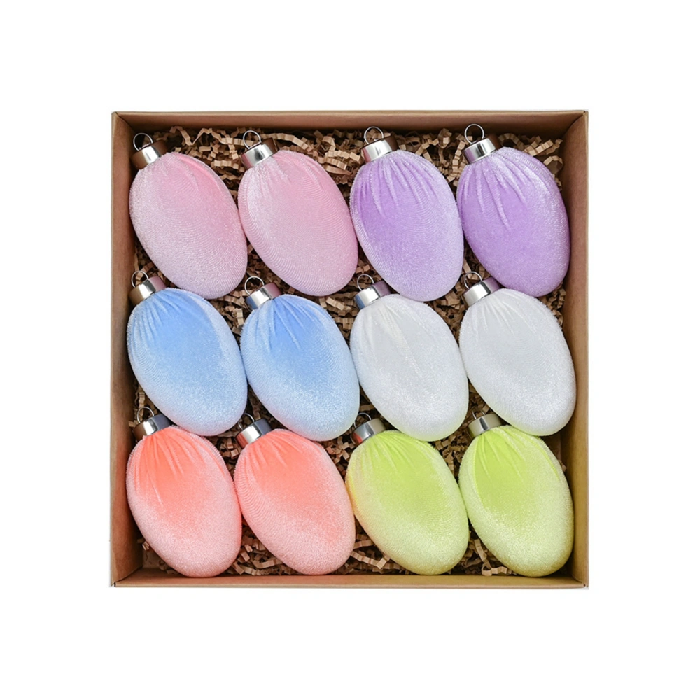 Easter Egg Decorations Velvet Easter Egg Hanging Ornaments DIY Crafts