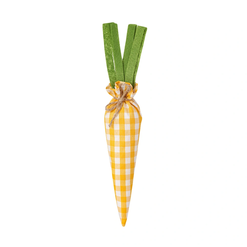 Easter Carrot Decoration Plaid/Dot Print Cloth Carrot Party Decor