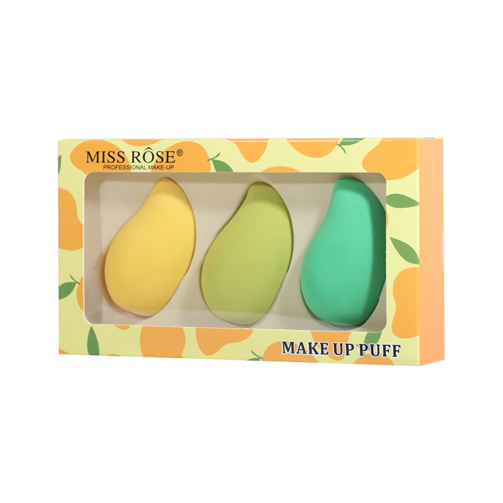 Face Powder Puff Set Mango Foundation Beauty Blender Cosmetic Sponge