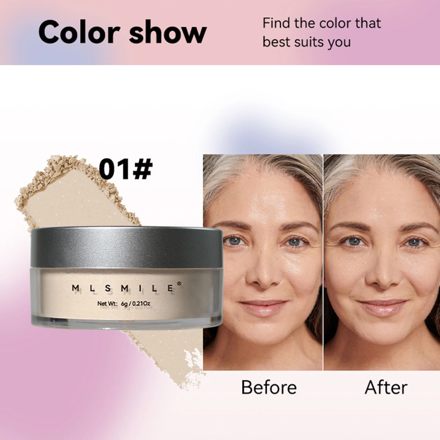 Loose Shimmer Powder for Women Sweat Resistant Setting Powder 