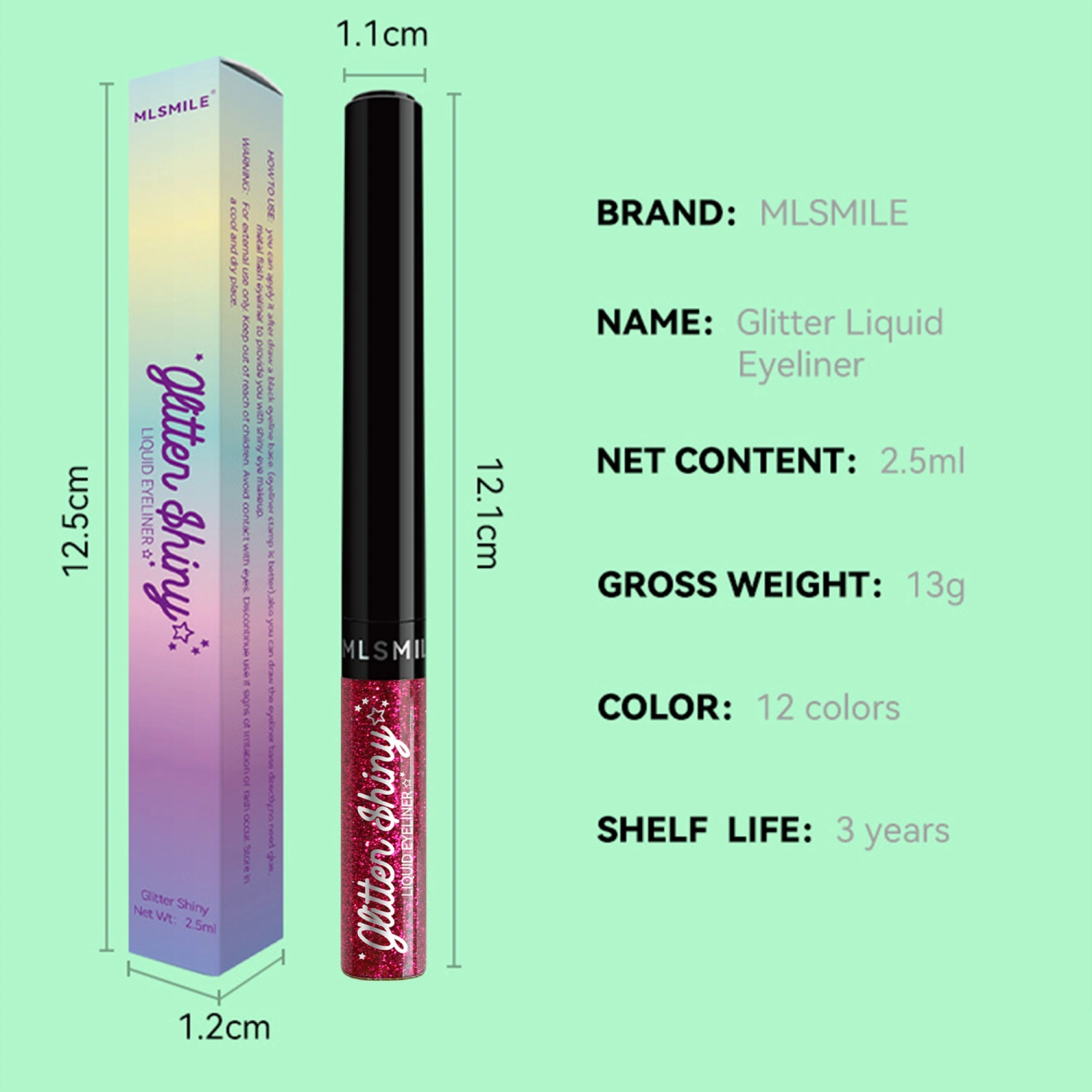 Glitter Eyeliner Liquid Glitter Eyeliner Long-lasting Sparkle Eyeliner