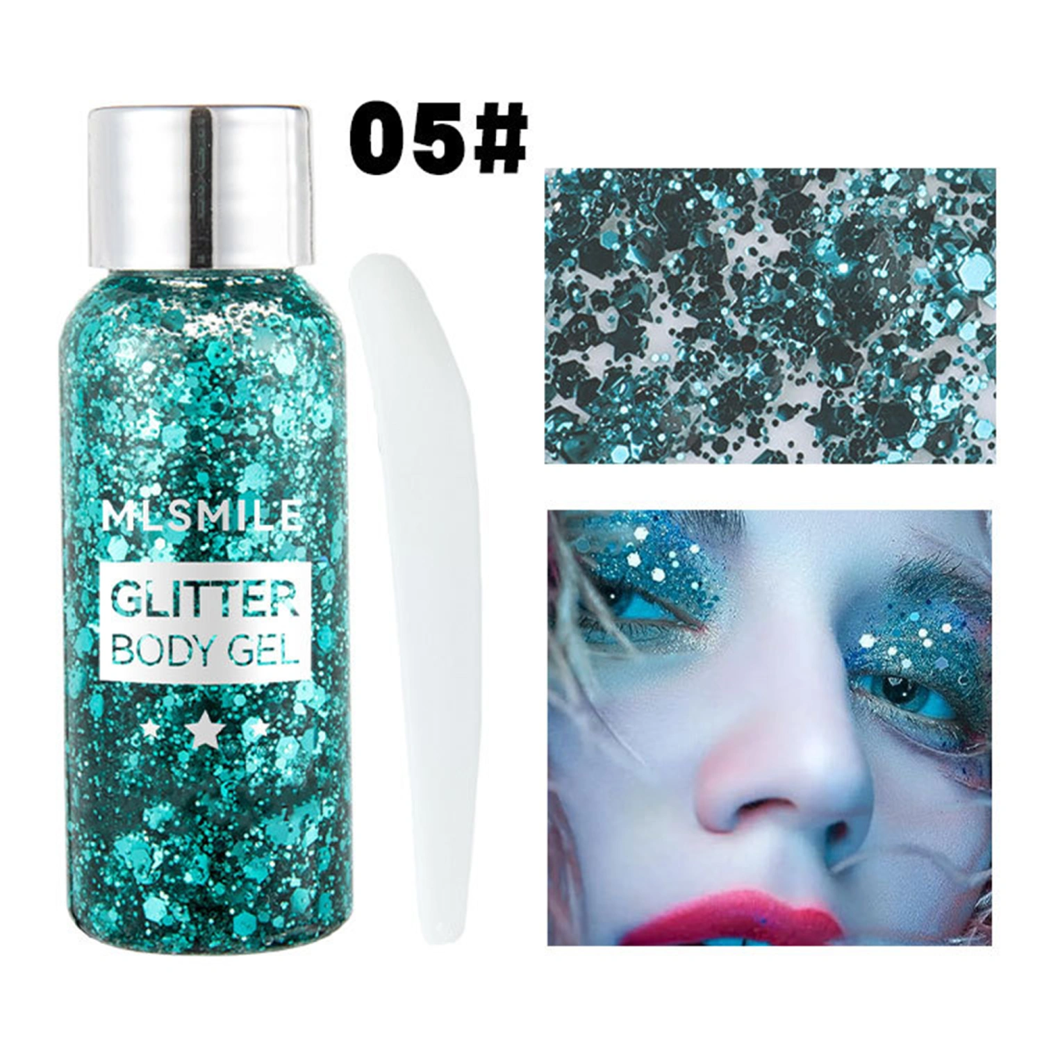 Body Glitter Gel Sparkle Chunky Glitter Long Lasting for Body