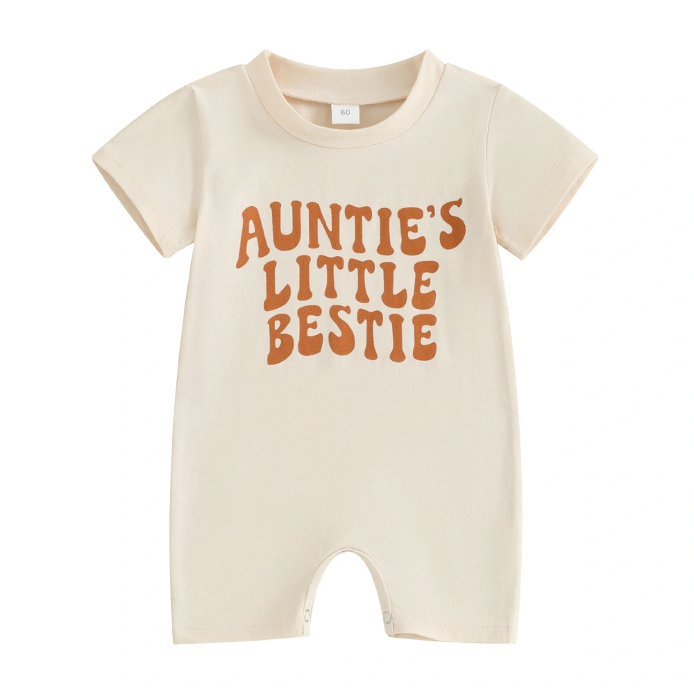 Infant Baby Summer Jumpsuit Letter Print Short Sleeve Romper